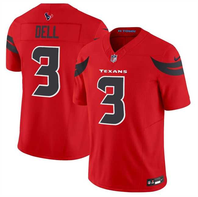 Youth Houston Texans #3 Tank Dell Red 2024 Alternate F.U.S.E Vapor Stitched Jersey Dzhi